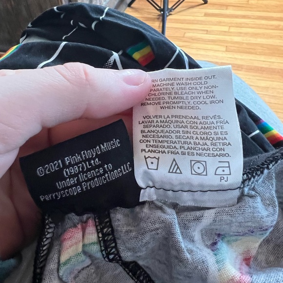 Pink Floyd Dark side of the moon sweatpants large rainbow new with tags - Picture 5 of 5